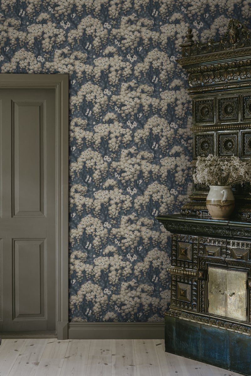 Sandberg behang Ragnvi Midnight Blue S10566