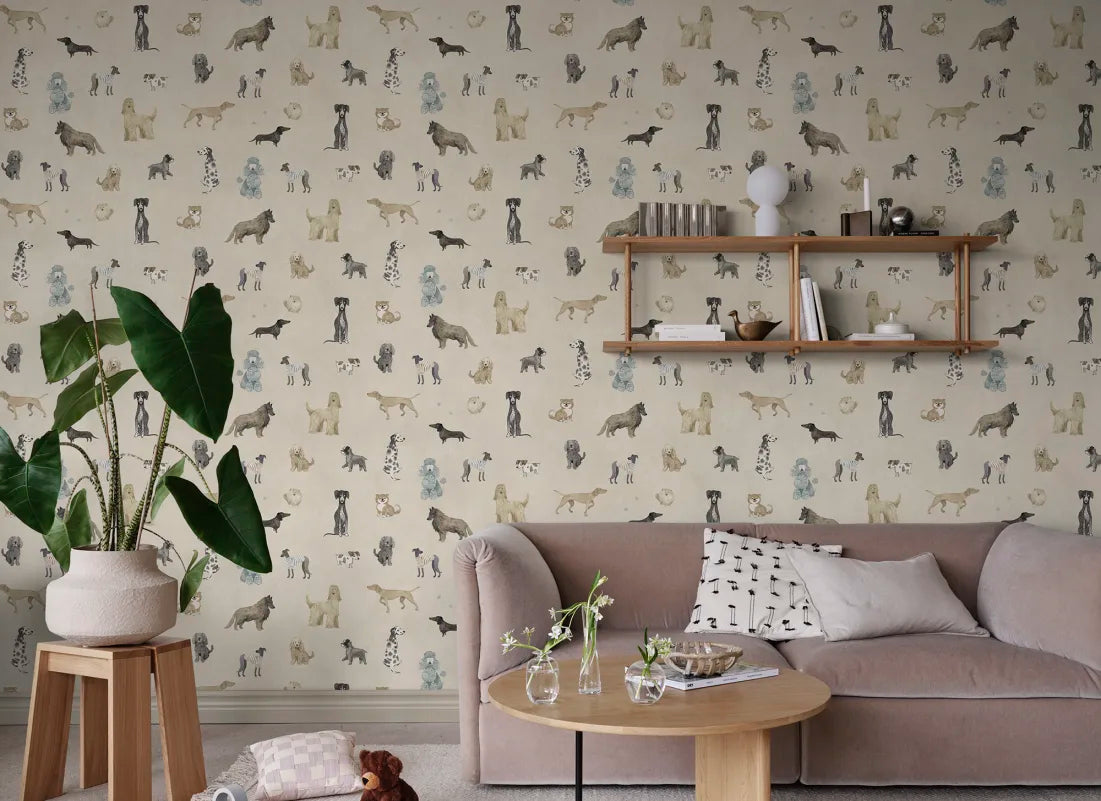 Sandberg behang Taiga And Friends Beige S10706