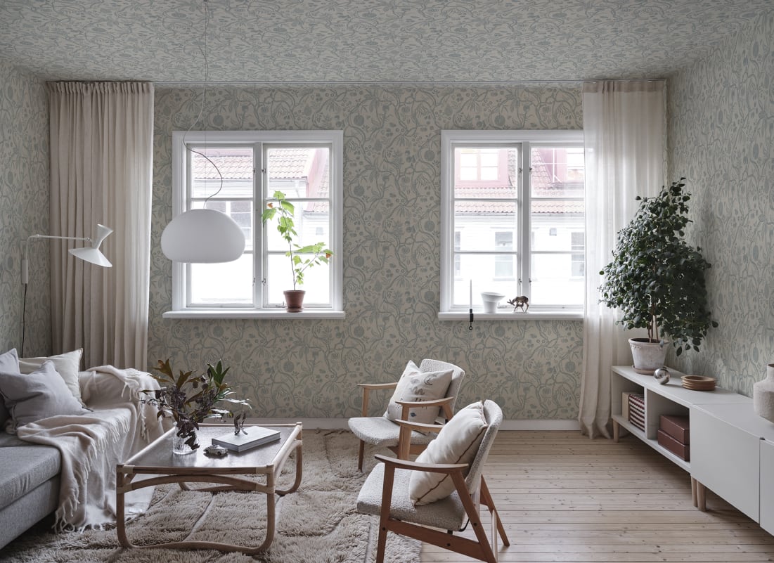 Sandberg behang Tree Of Life Light Blue S10615