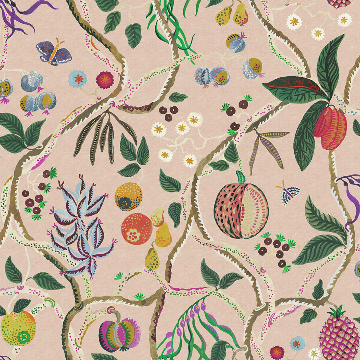 Sandberg behang Tree of life Pink S10581