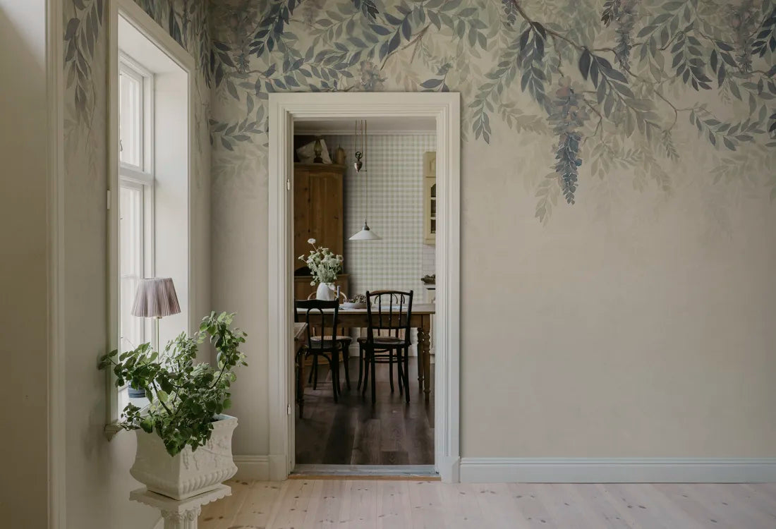Sandberg behang Wisteria Blue S10656