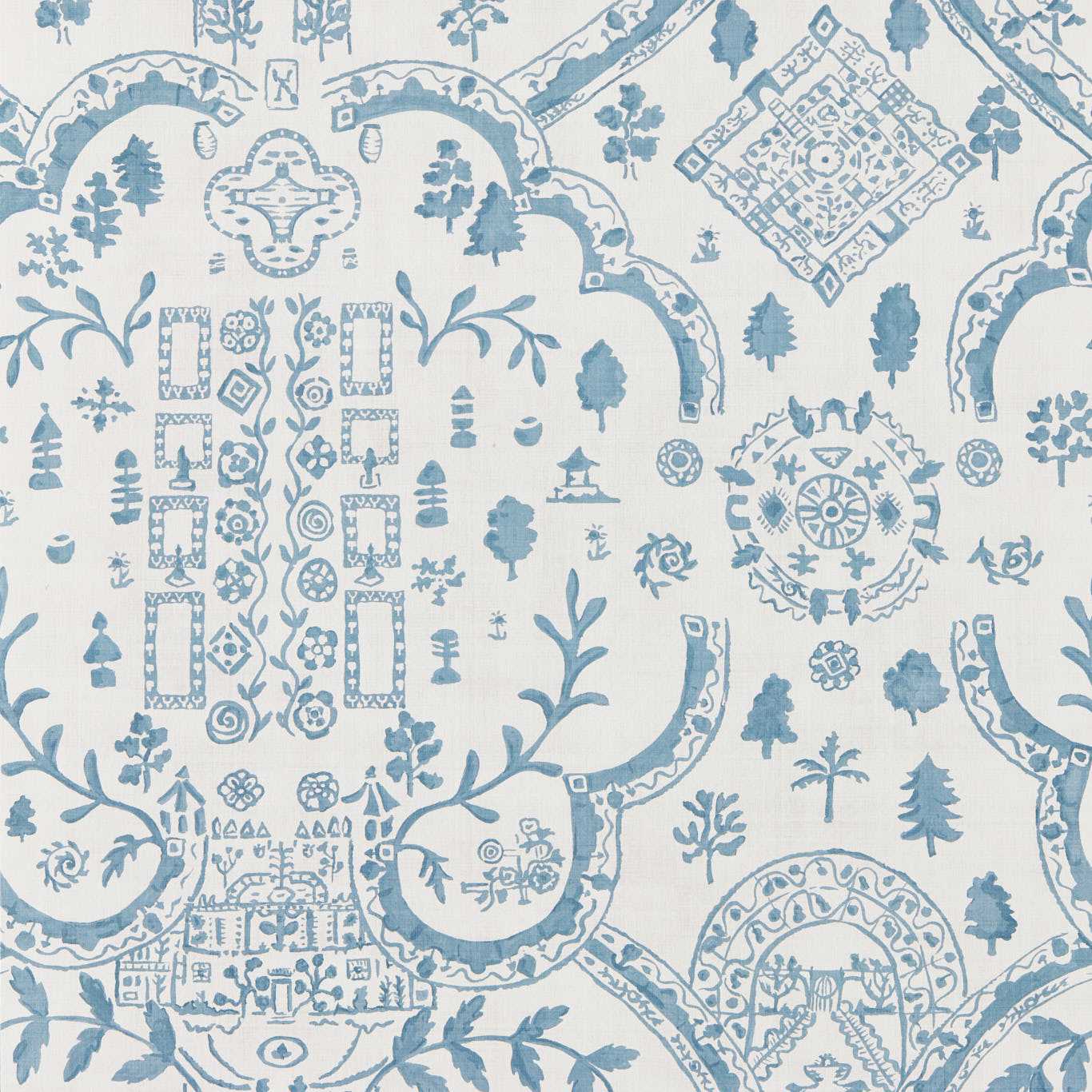 Sanderson Topiary view Wedgwood 217510