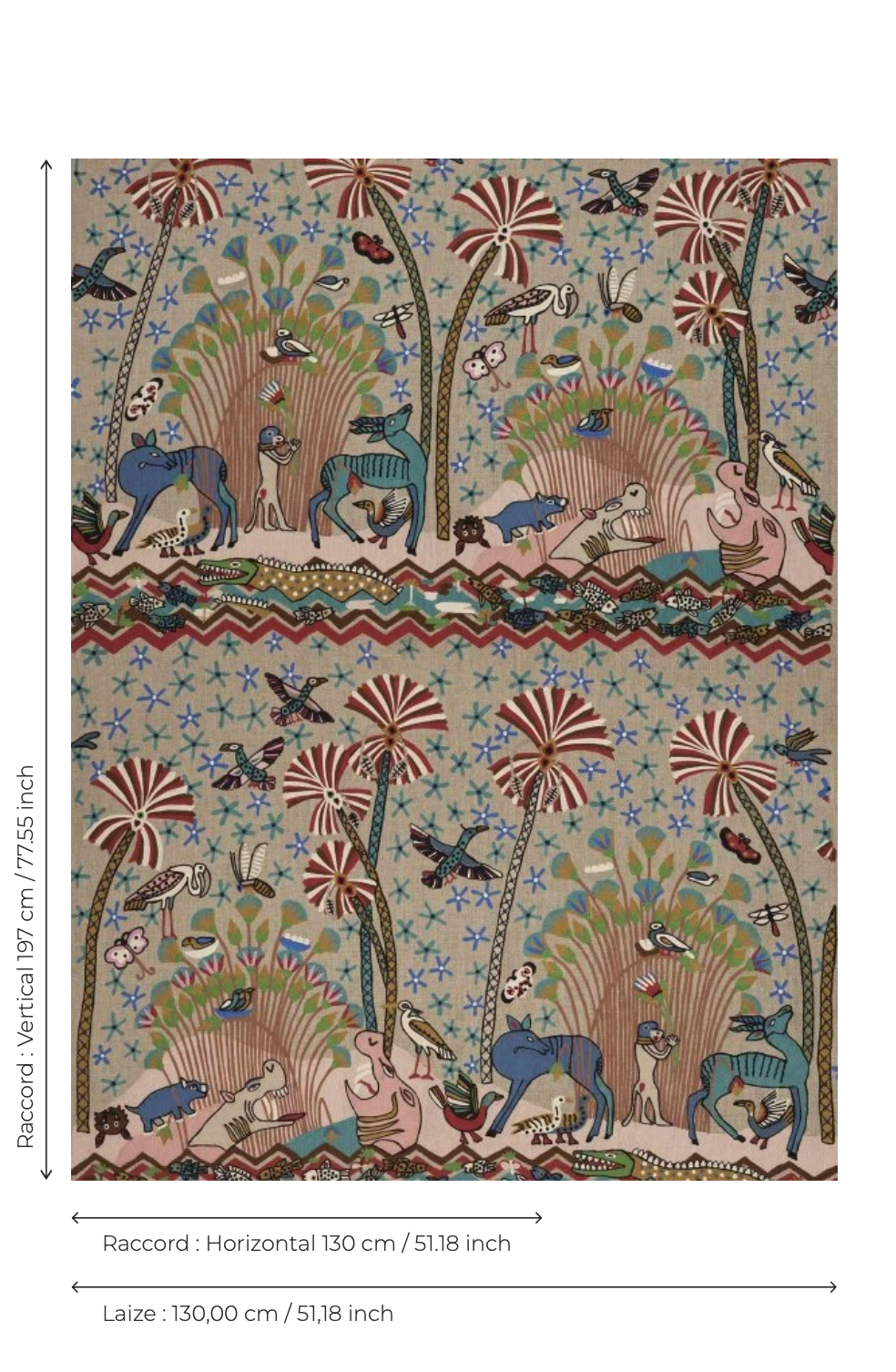 Pierre Frey stof Faune et Flore Lin F3658001