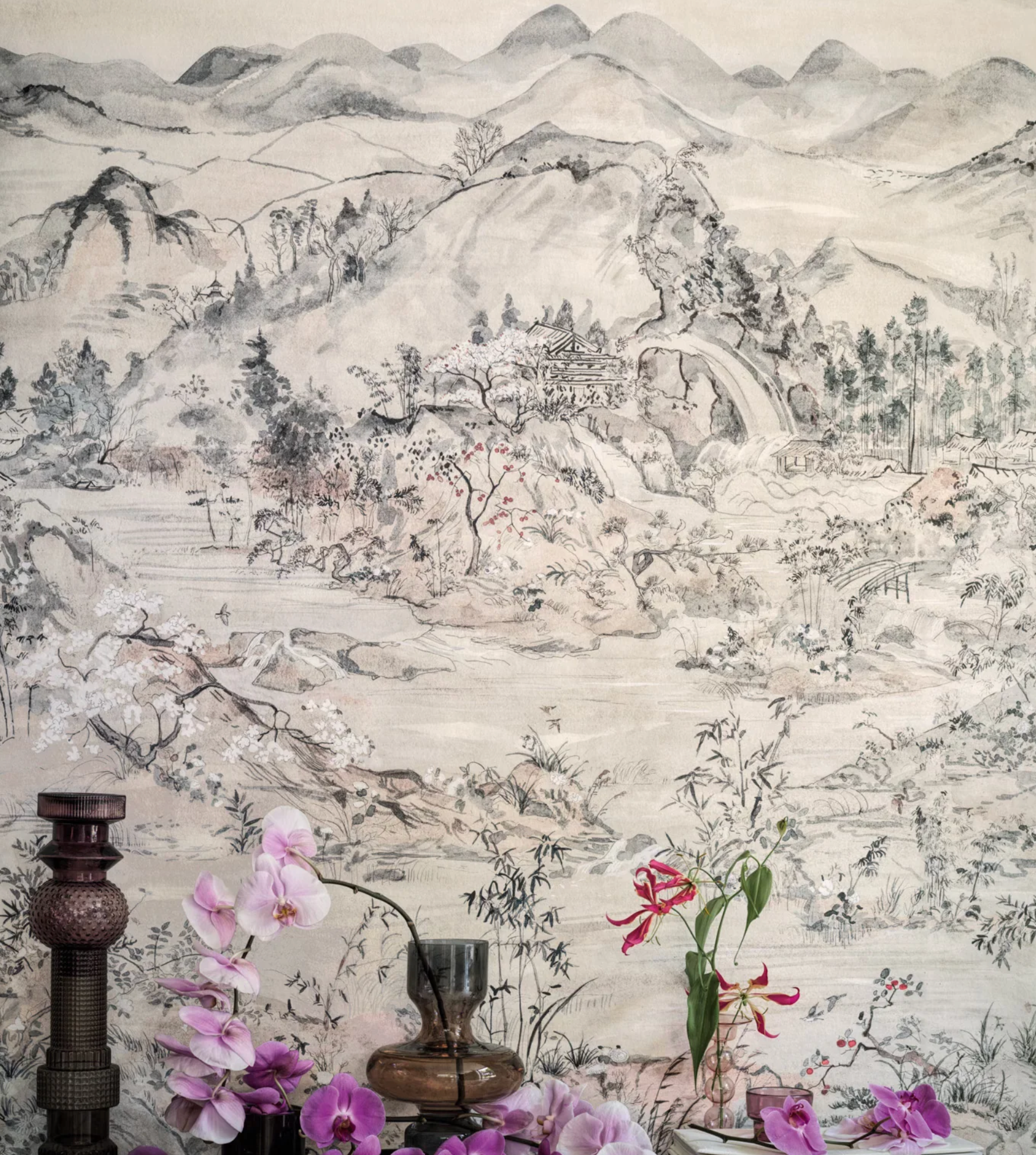 Cole and Son behang Japanese Chinoiserie Pink Opal 126/5012