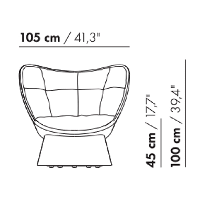 Montis Fabian fauteuil en pouf burano