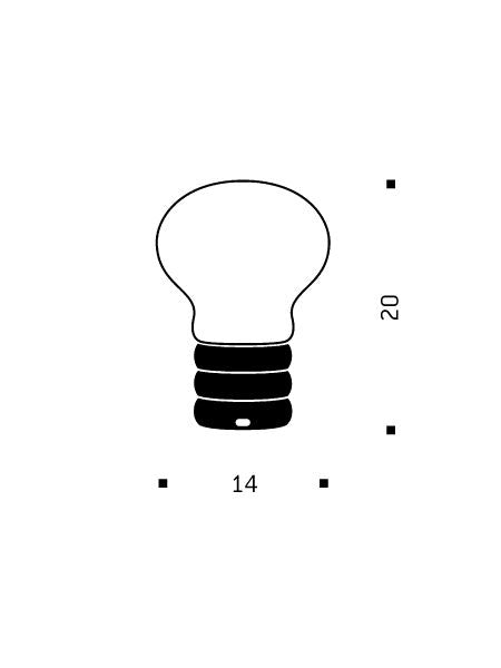 Ingo Maurer b.bulb tafellamp afmetingen