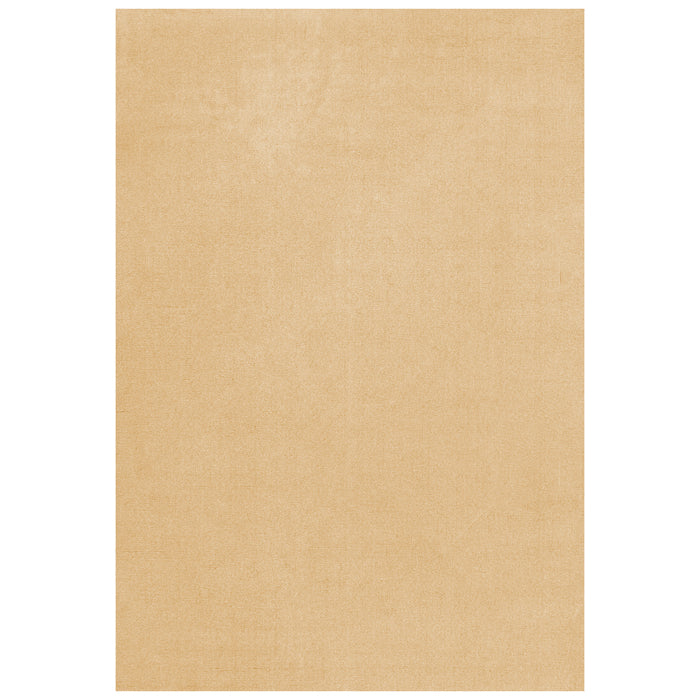Layered classic solid wool Harvest Yellow vloerkleed