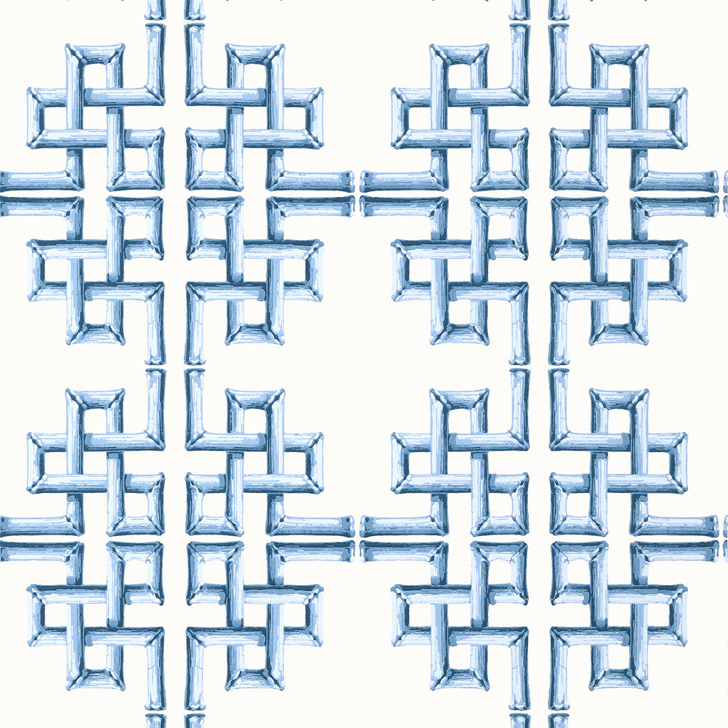 Thibaut behang Boca Bamboo Blue T13901