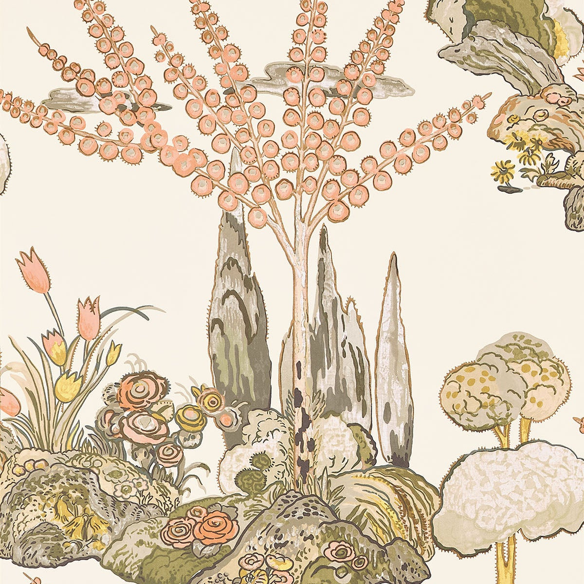 Thibaut Orleans T45026 Apricot and Ginger uit de collectie Wanderlust