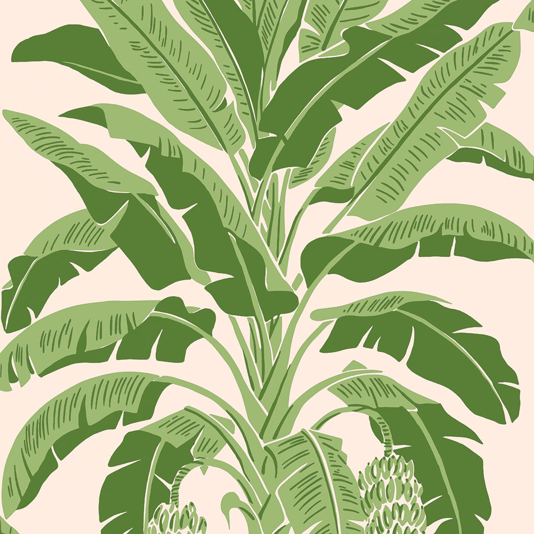 Thibaut behang Banana Tree Pink and Green T13917
