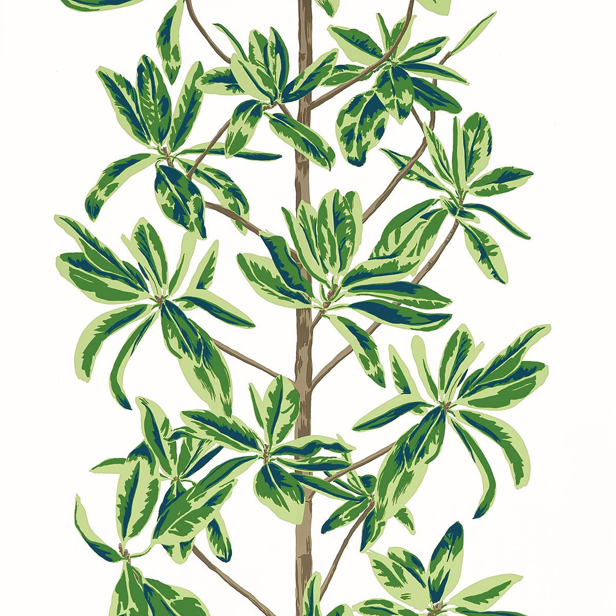 Thibaut behang Mangrove Green and White T45035