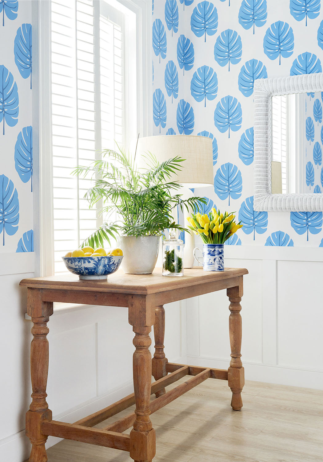 Thibaut behang Monstera Blue T13953