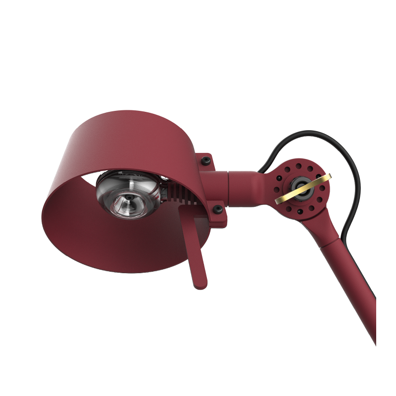 Tonone Bolt10 bureaulamp Burgundy Red van dichtbij