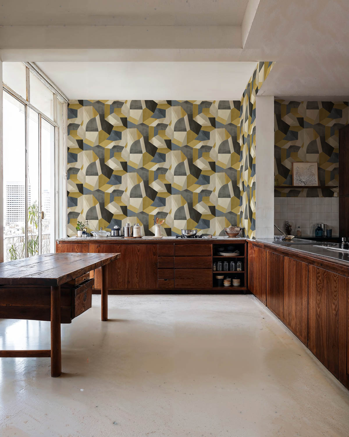 Tres Tintas behang Buildings Copper UT5403-6