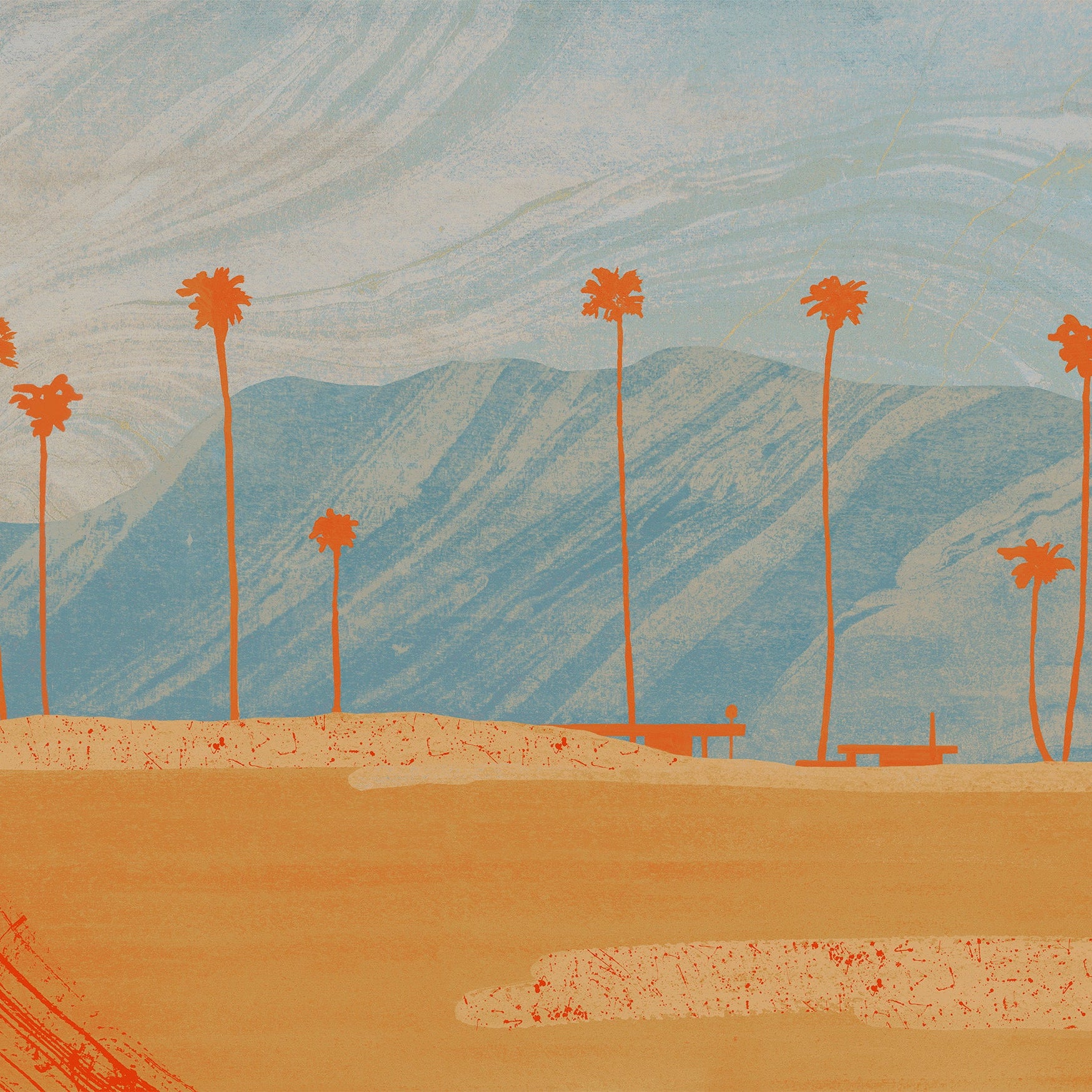 Tres Tintas behang Palms view M4903-2
