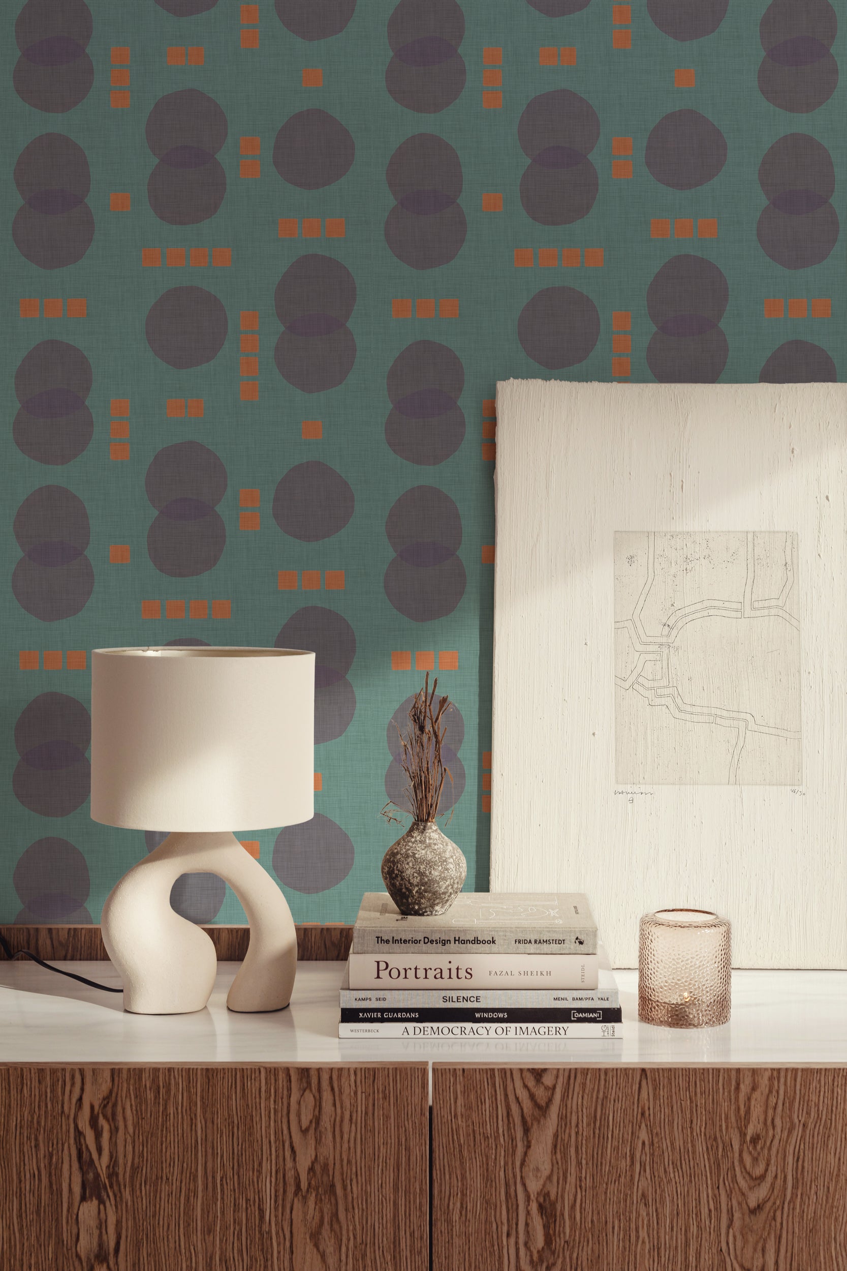 Tres Tintas behang Rebel Dots EF4902-4 sfeerbeeld
