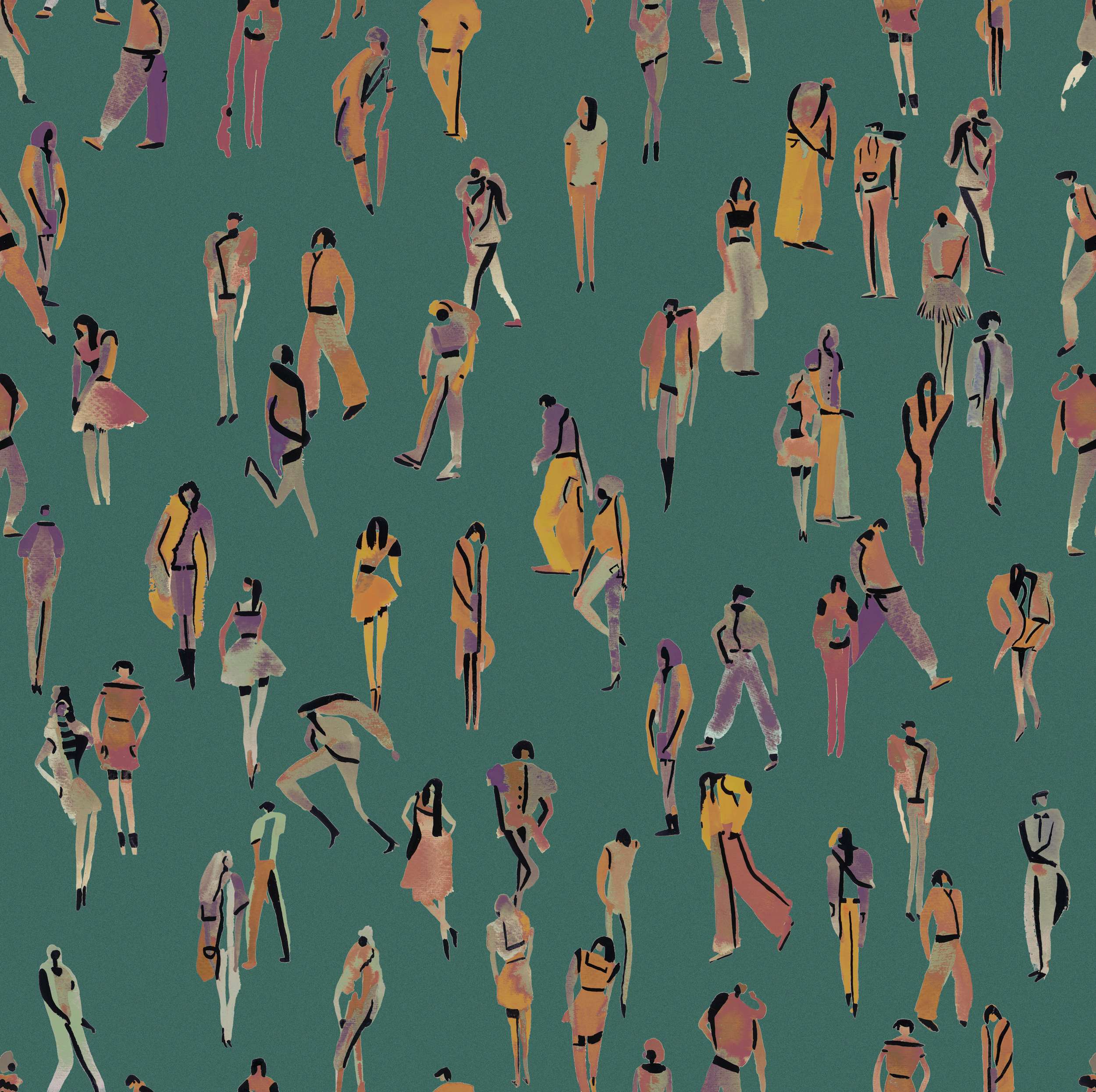 Tres Tintas behang Unique people EF4901-4