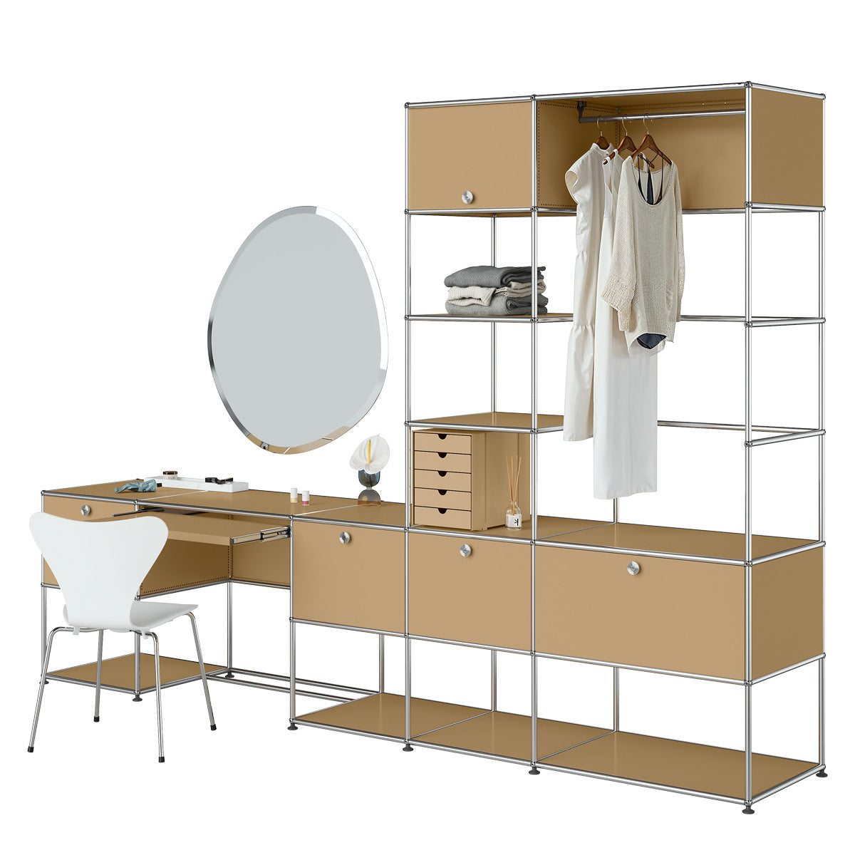 make up tafel dameskast kaptafel werkplek roomdivider