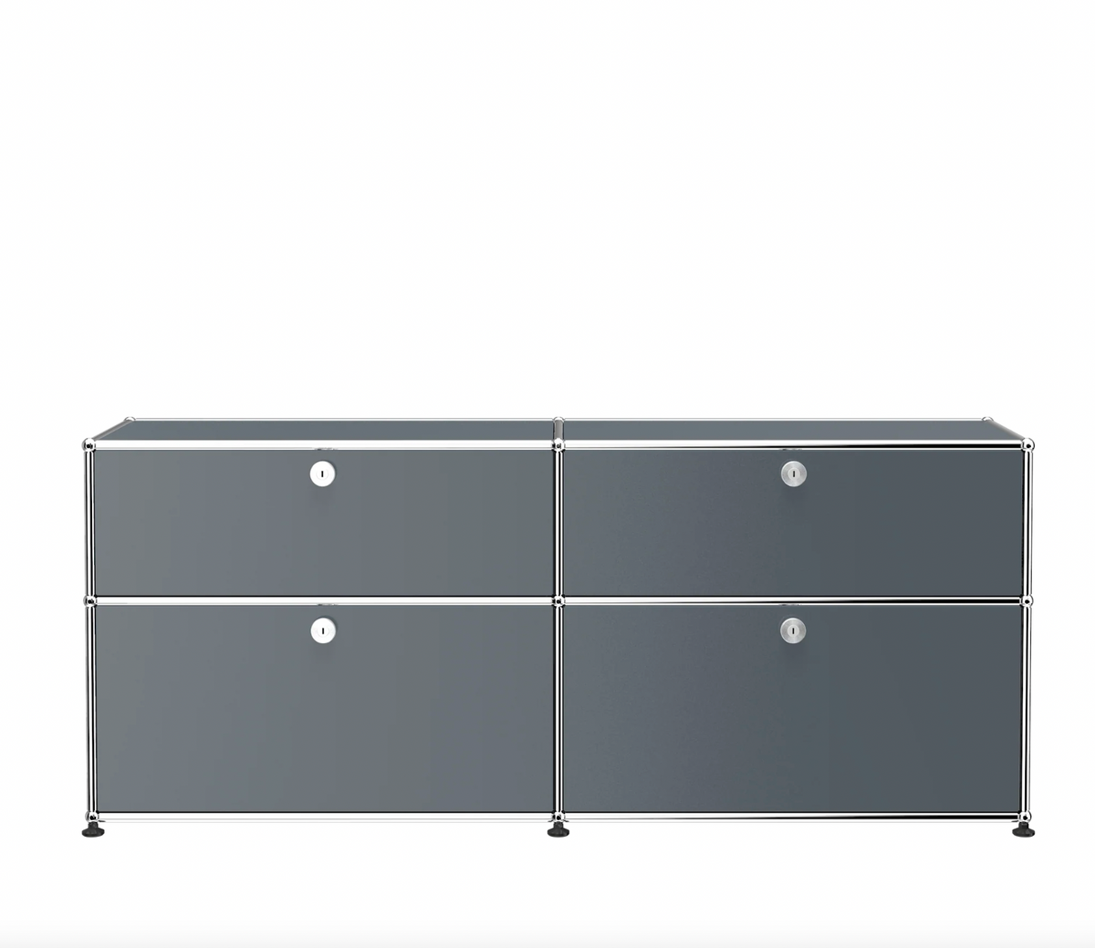 USM Haller E1 dressoir met klepdeuren grijs mid