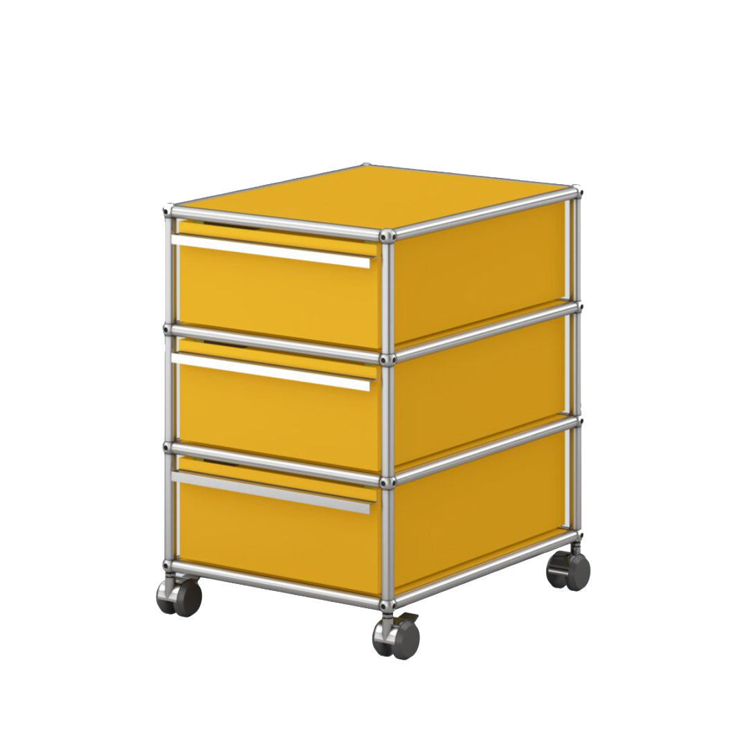 USM Haller M26 rolcontainer geel kantoor thuiswerken
