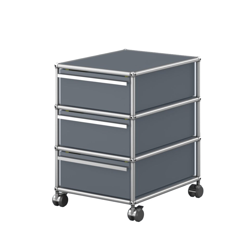 USM Haller M26 rolcontainer donkergrijs kantoor thuiswerken