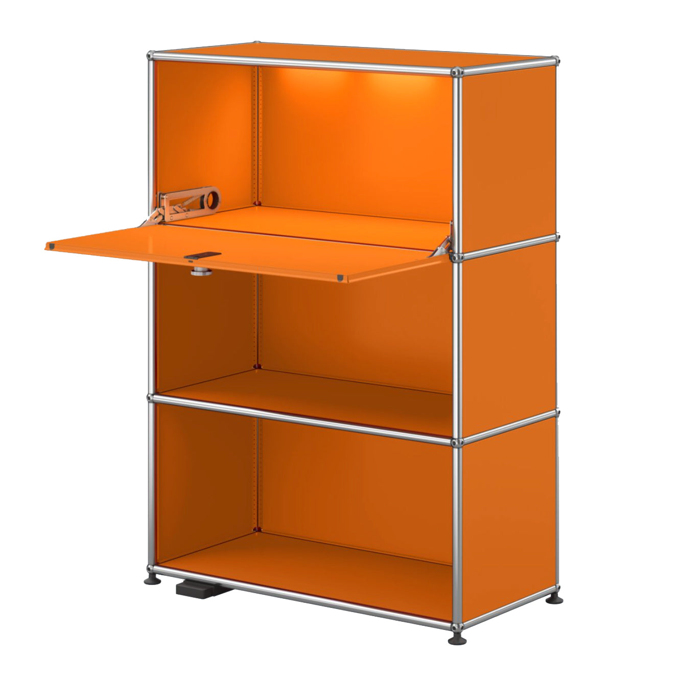 USM Haller M58 dressoir oranje met verlichting