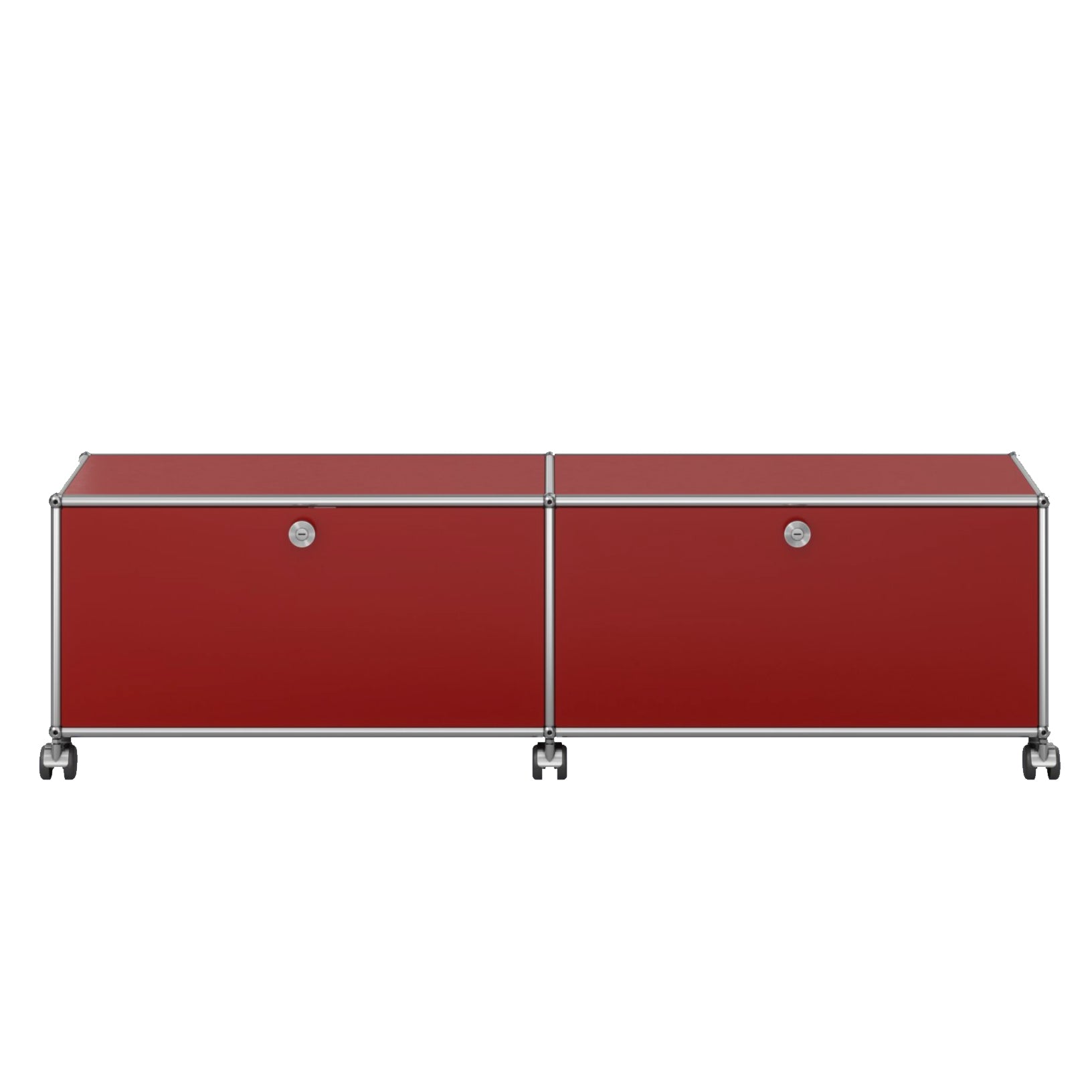 USM Haller M61 media tv-meubel rood woonkamer