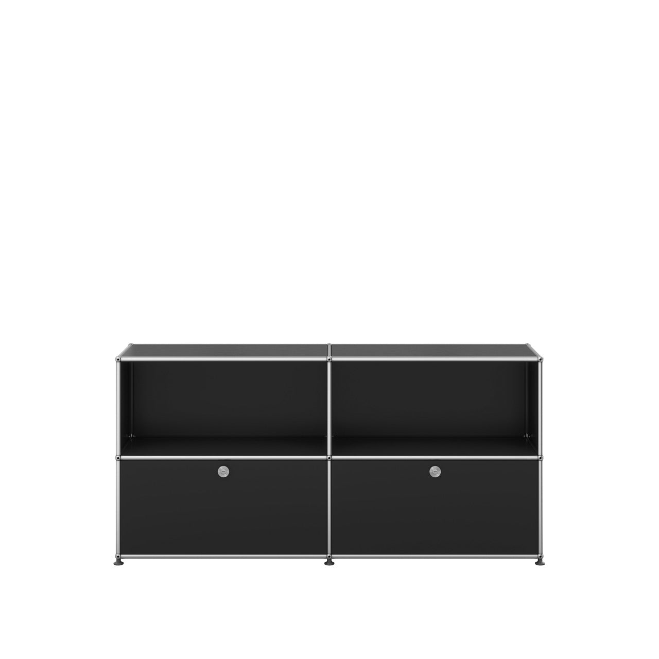 USM Haller QS_C2 sideboard met klepdeuren zwart