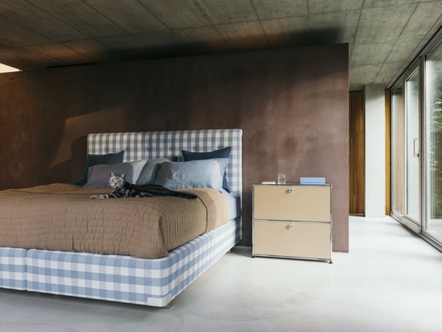USM Haller S2.35 kast beige slaapkamer