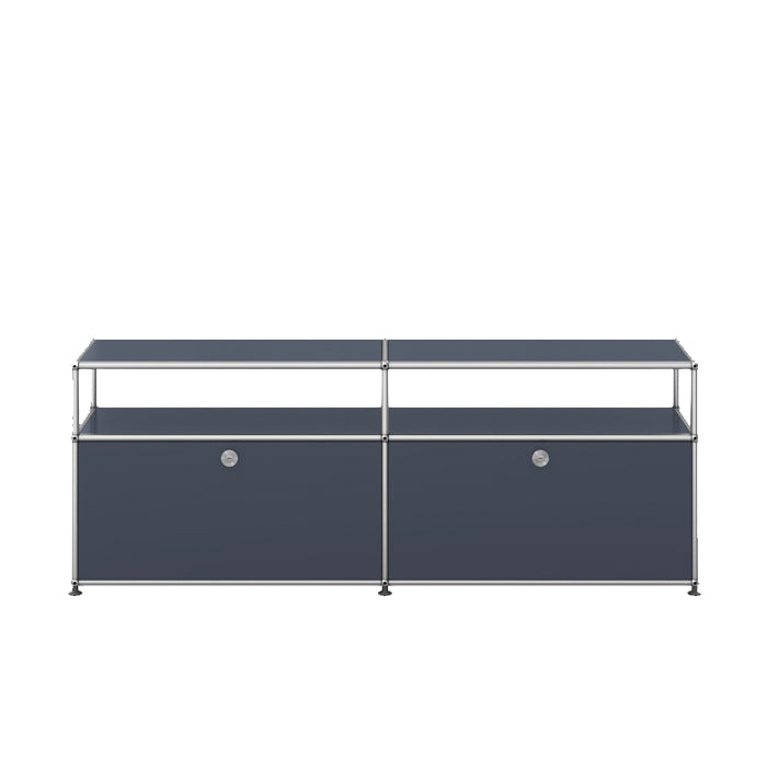 USM Haller tv-meubel donkergrijs woonkamer