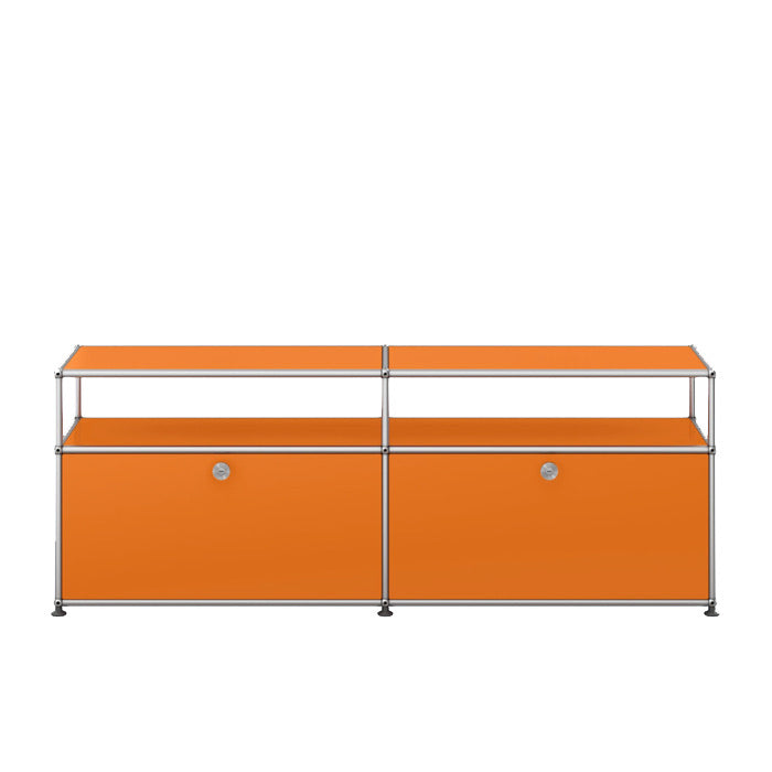 USM Haller tv-meubel oranje woonkamer