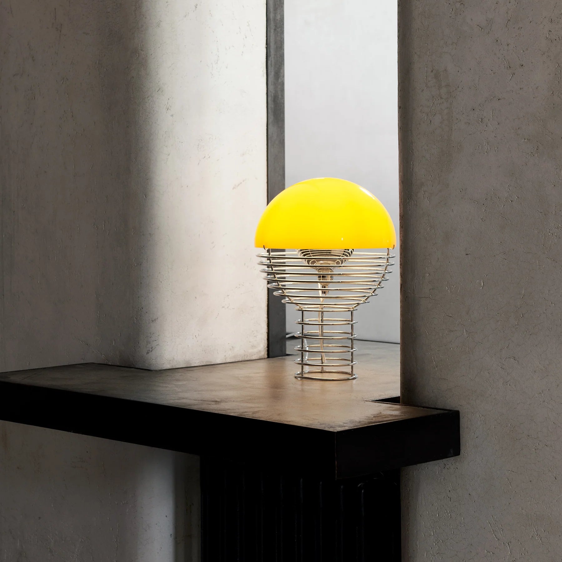 Verpan wire lamp geel