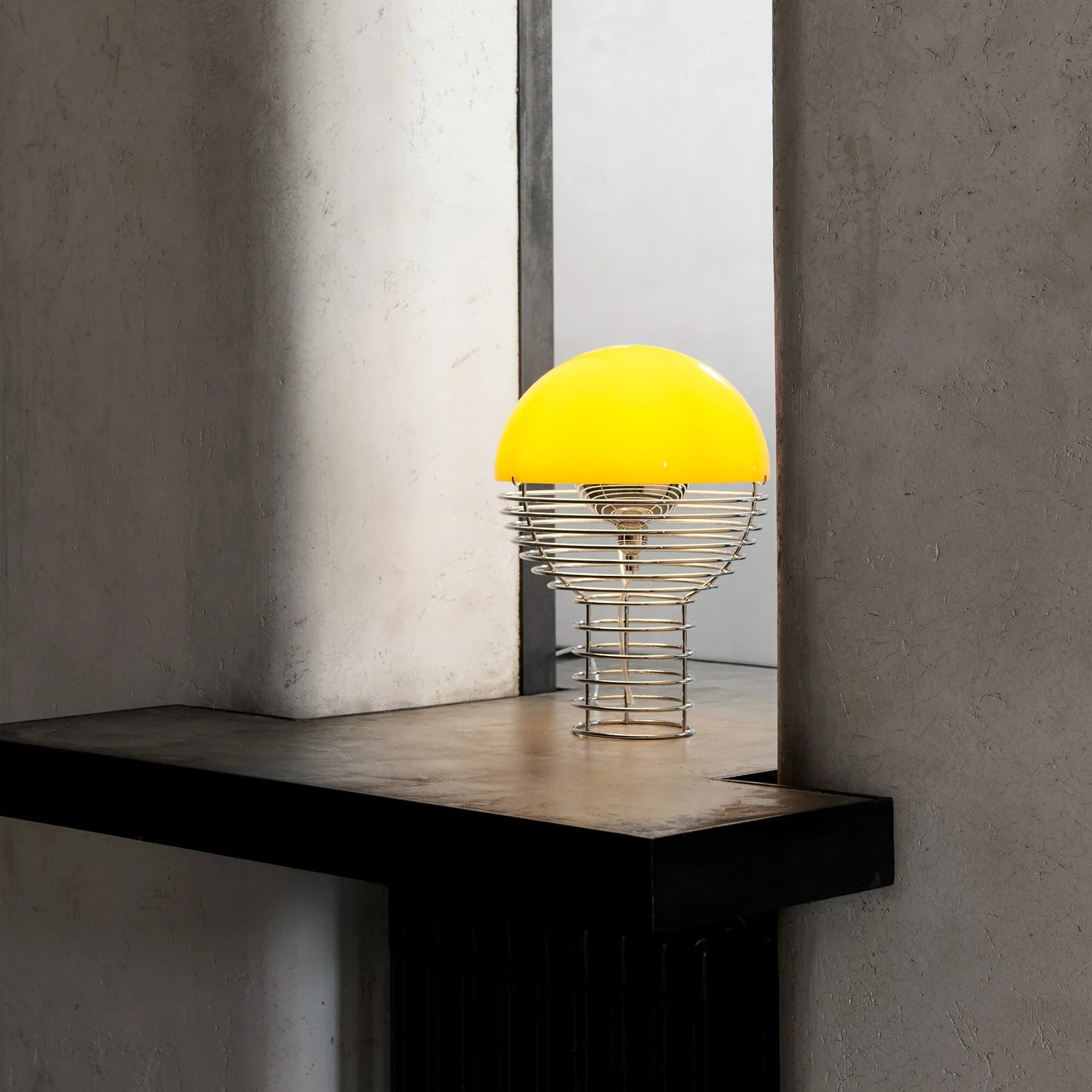 Verpan wire lamp geel