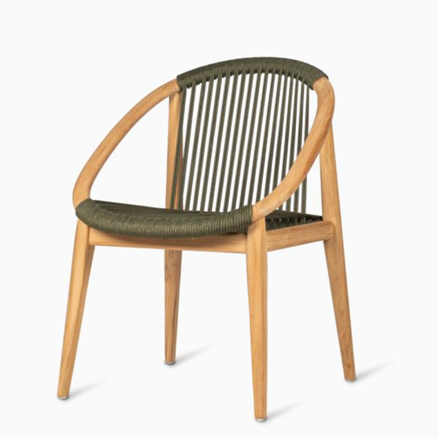 Vincent Sheppard Frida dining chair green rope teak
