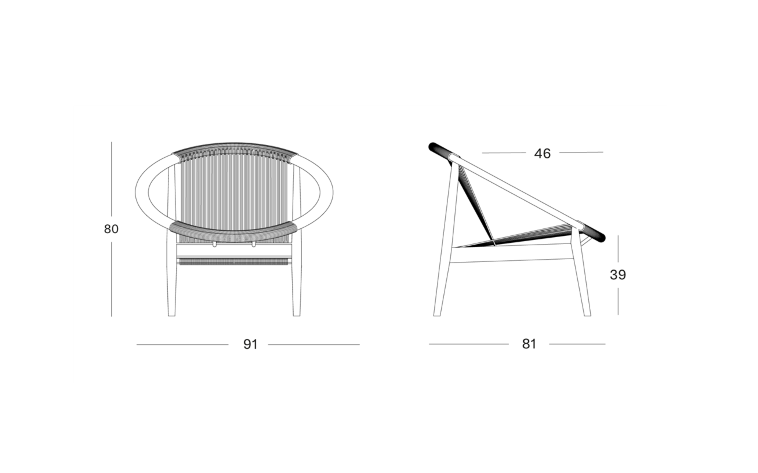 Vincent Sheppard Frida lounge chair afemtingen