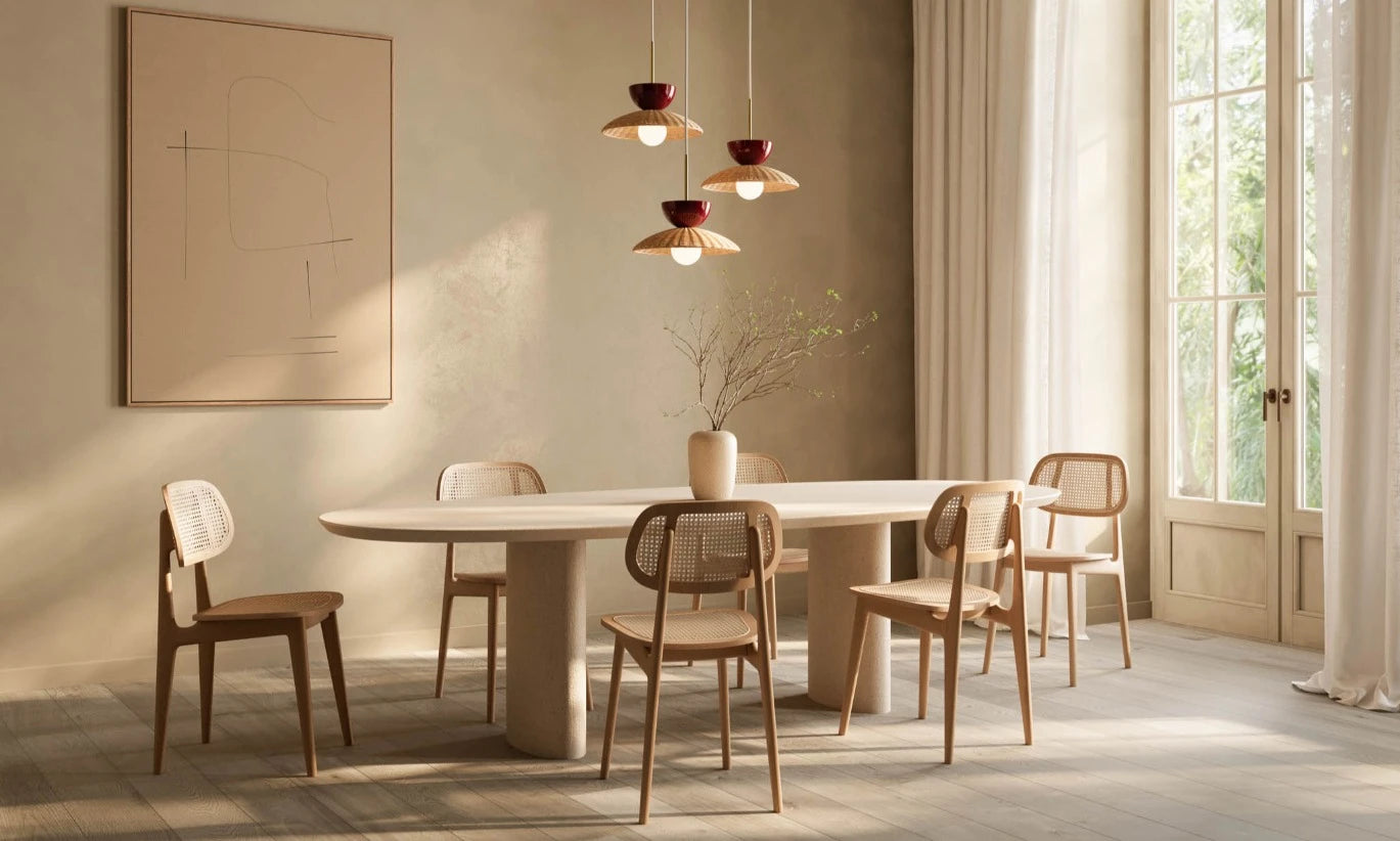 Vincent Sheppard Titus dining chairs in dining room