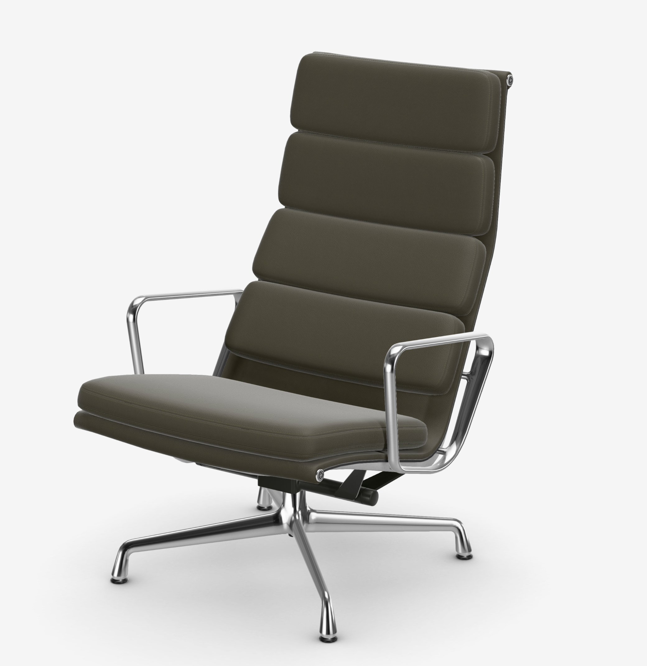 Vitra Soft Pad Lounge Chair EA 222 in khaki