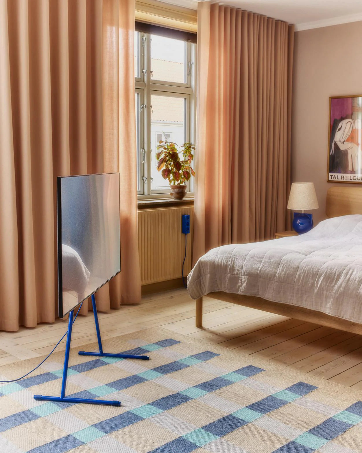 Pedestal Viva Tv-standaard blauw slaapkamer