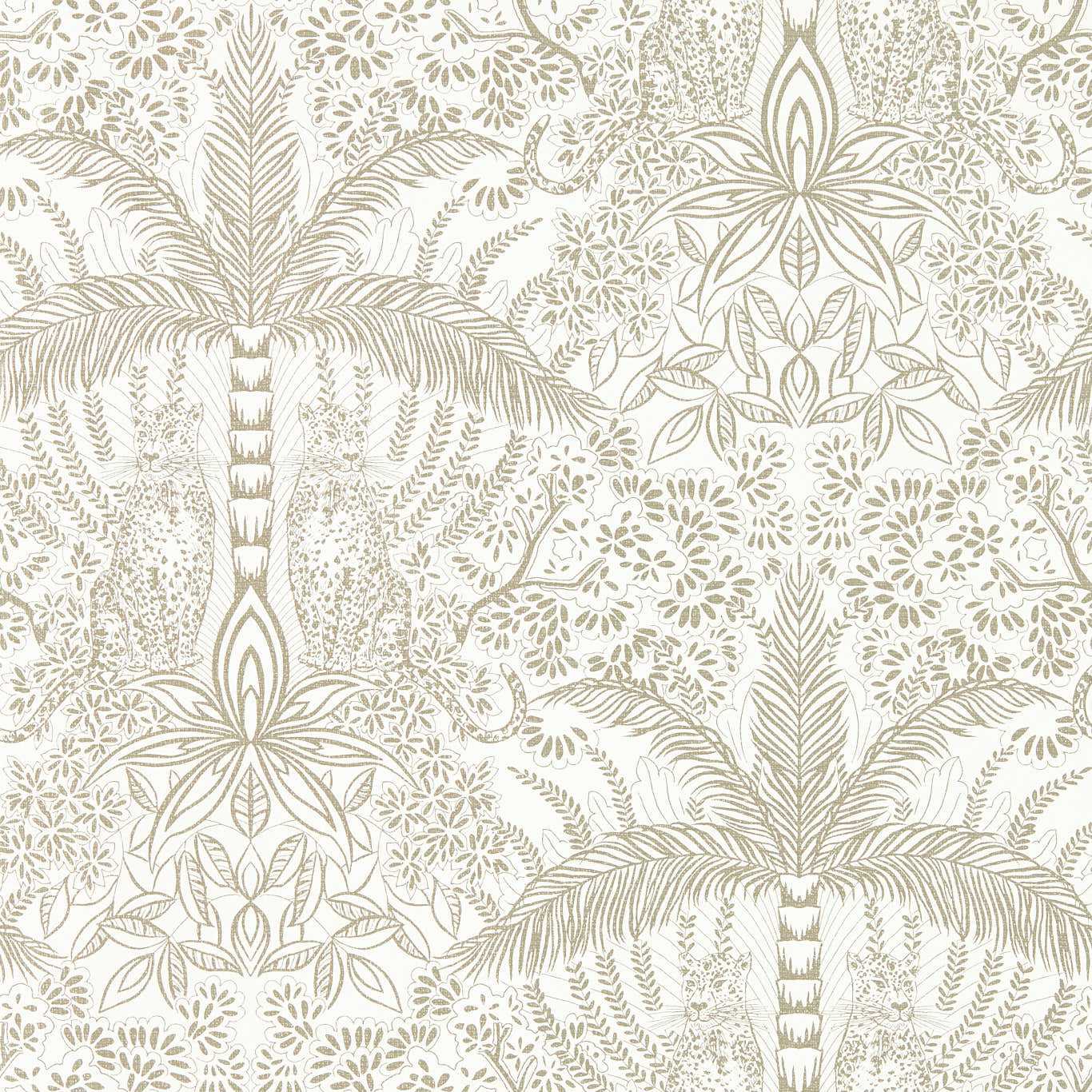 Clarke & Clarke behang Leopardo Gold/Ivory W0141/03