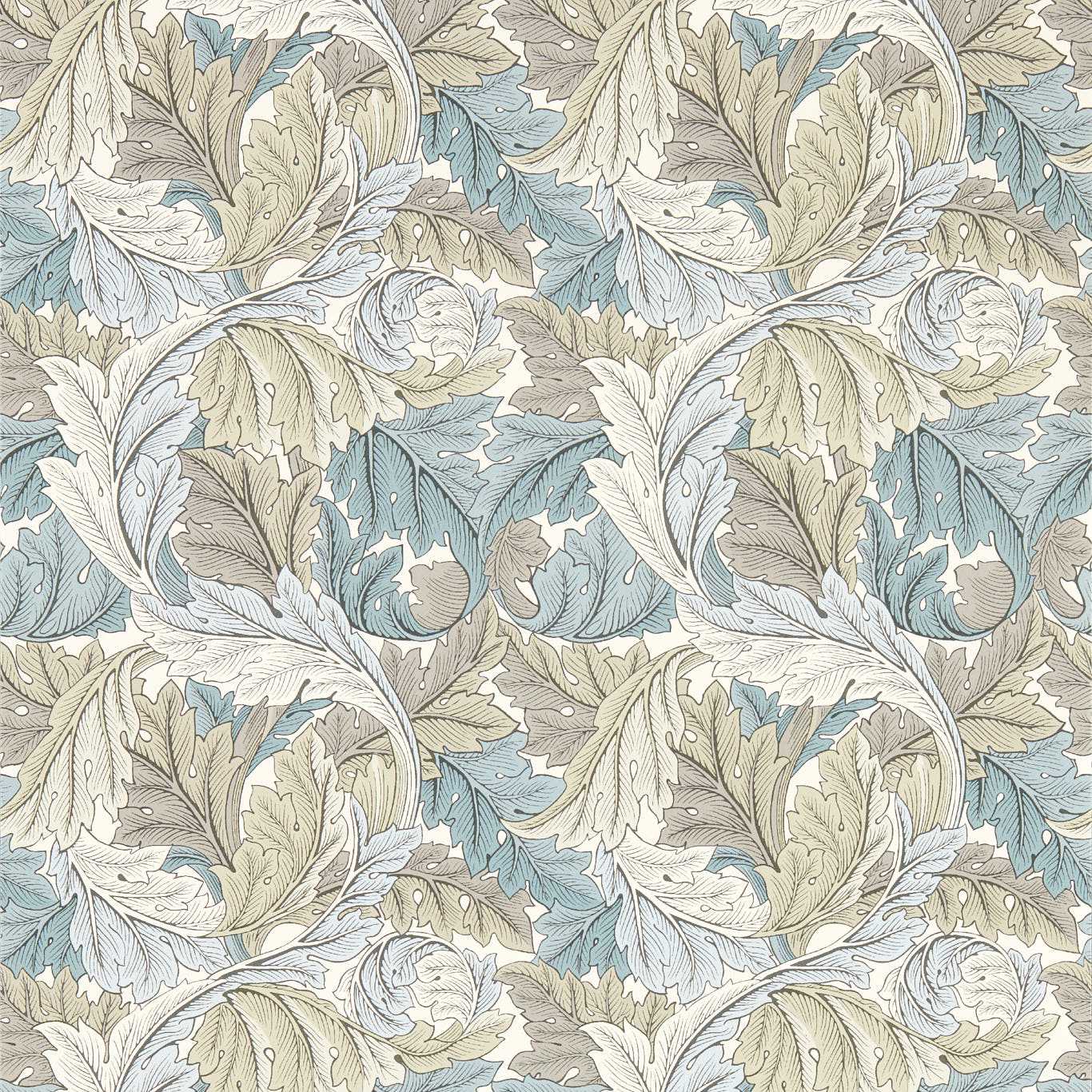 Clarke & Clarke behang Acanthus Slate/Dove W0175/03