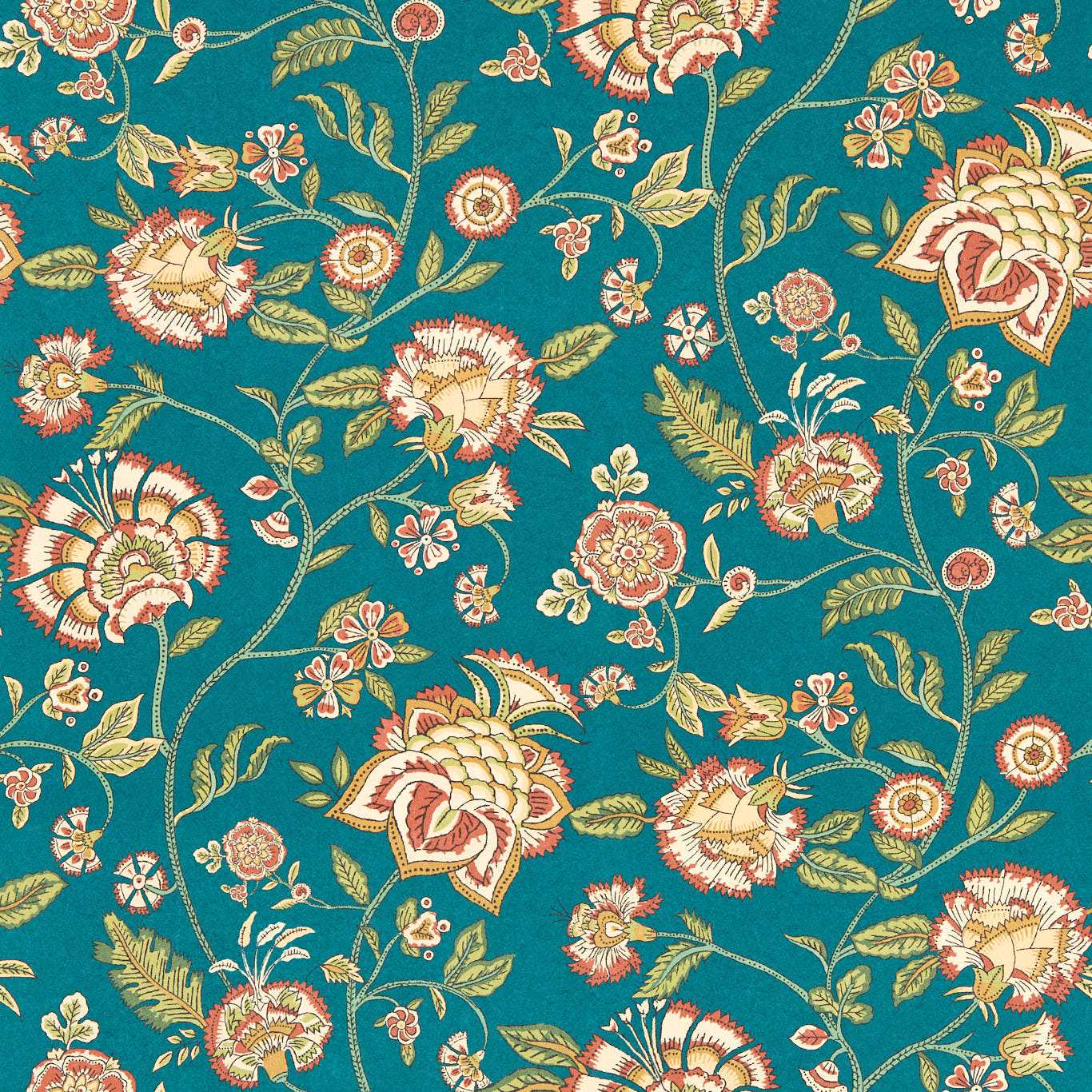 Clarke & Clarke behang Barmeri Spice/Teal W0232/04