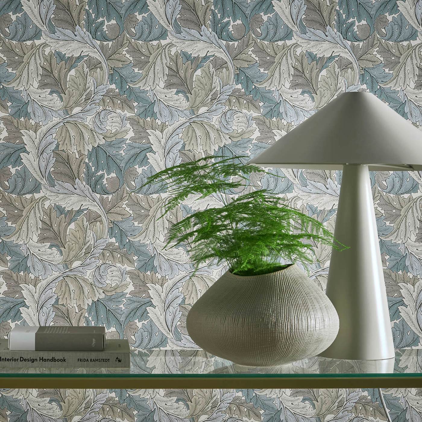 Clarke & Clarke behang Acanthus Teal W0175/04