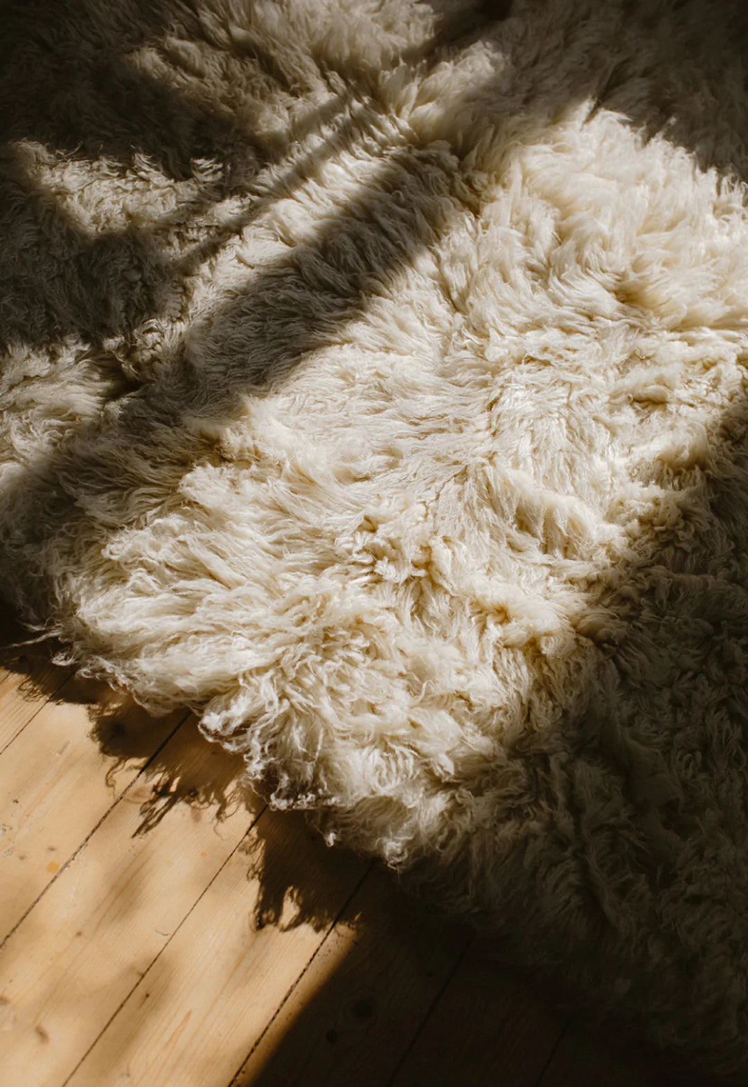 Layered Shaggy Bone White vloerkleed