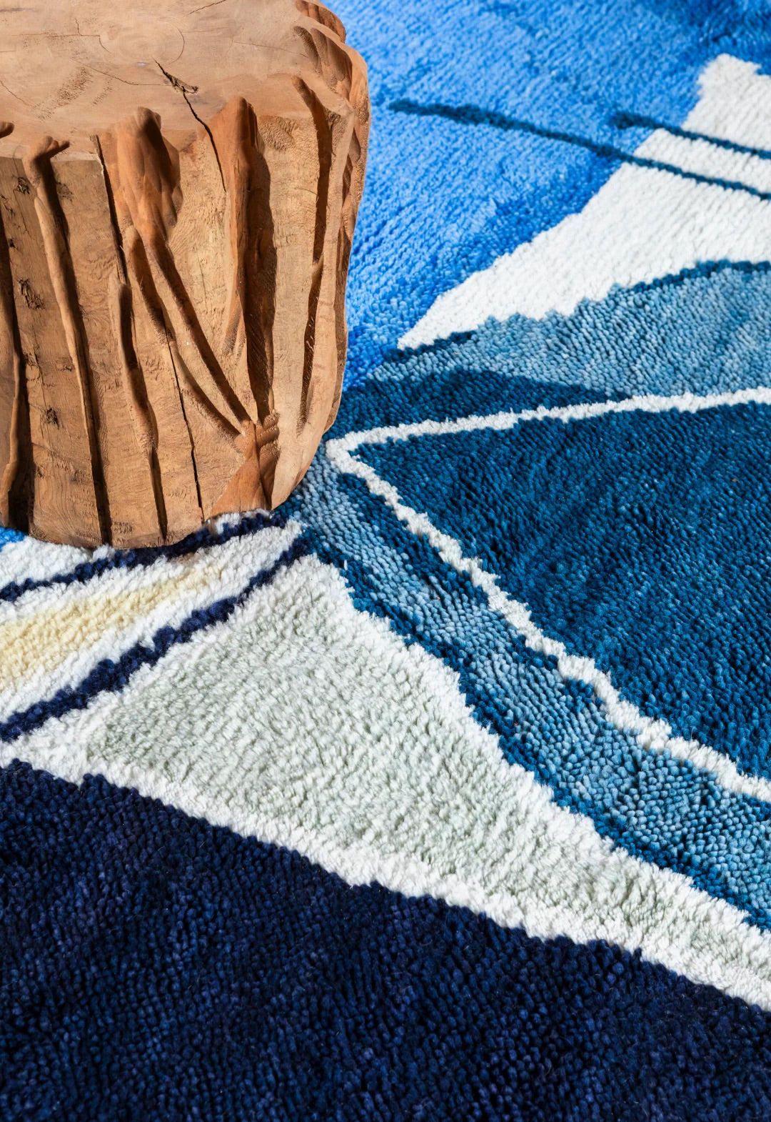 Layered Heather Chontos wool Blue Lake vloerkleed