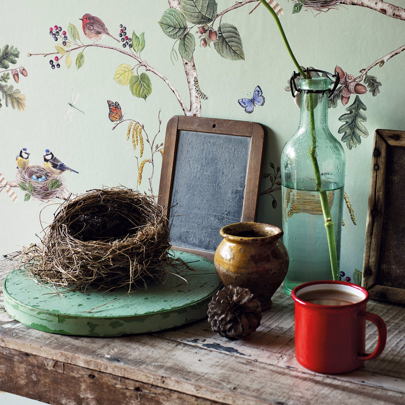 Sanderson Woodland Chorus Sky Blue/Multi 215706