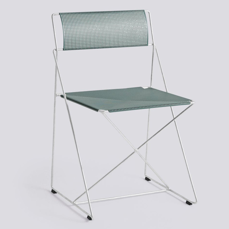 Hay X-Line chair Moss gepoedercoate zitting en thermisch verzinkt stalen onderstel