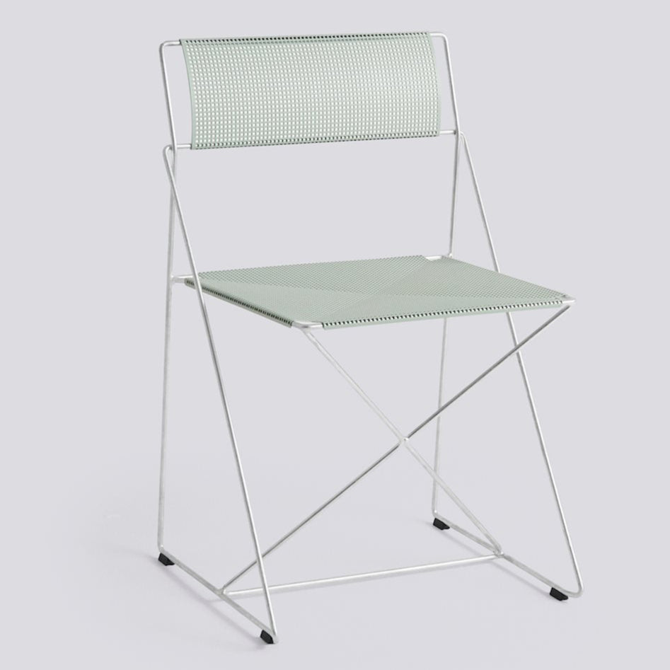Hay X-Line chair Pale Linden gepoedercoate zitting en thermisch verzinkt stalen onderstel