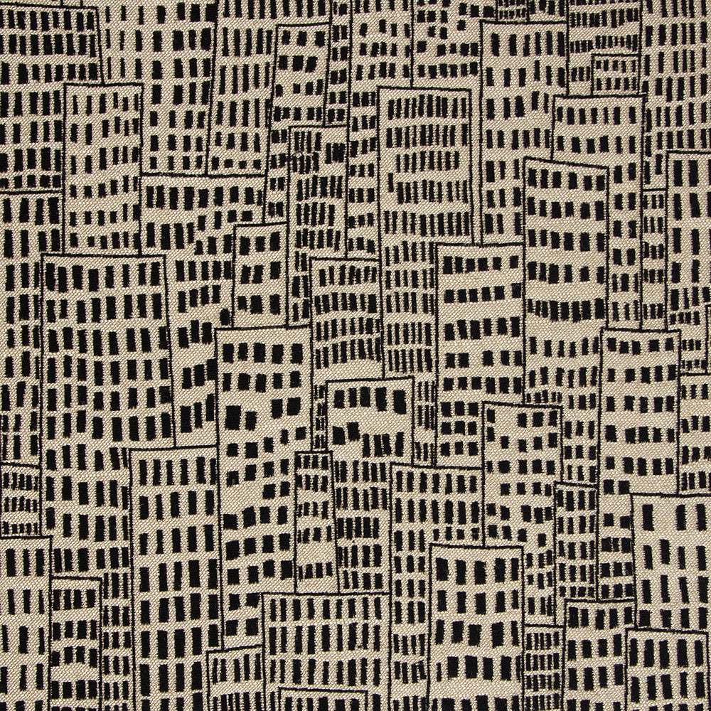 Lauritzon stof York 030 grafisch stadsdessin bekledingsstof per meter