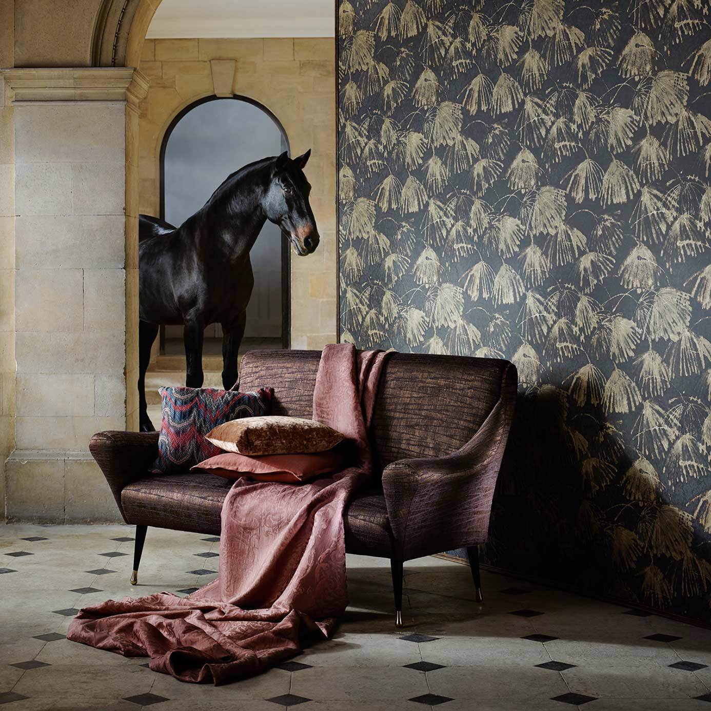Zoffany Iliad behang als sfeerafbeelding op de wand