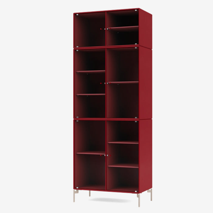 Montana Ripple 4 Vitrine cabinet beetroot, donkerrood